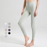 レギンス ヨガボトムス シンプル 合わせやすい 無地 ハイウエスト 通気性 速乾 スポーツ お腹カバー フィットネス 吸汗 ヒップリフト 強い弾力性 足首丈 9色選択可 S-XXXL