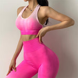 Bra Top Yoga Top U-neck Sleeveless Sports Fitness Training Backless S~L 