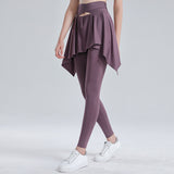 Yoga Bottoms Leggings High Waist Sports Fitness Hip Lift Belly Cover Asymmetrical Ankle Length Casual Unique Design Fashion S~XL