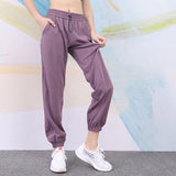 Yoga bottoms, 4 colors to choose from, high waist, breathable, quick drying, sweat absorbing, sports, drawstring, slimming, simple, casual, daily, loose, cute for adults, roomy, S~XL 