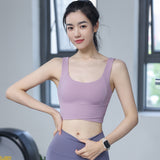 Yoga tops, bra tops, U-neck, 4 colors to choose from, switching, thin, sweat-absorbent, quick-drying, breathable, sports, open back, pads, non-wired, stylish, sweet, elegant, sexy, mature, cute, fashionable, S~XL