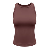 Tank top, yoga top, more than worth the price, tight, round neck, with cups, racer back, won't turn up, solid color, 5 colors available, breathable, quick drying, sports, belly cover, fitness, sweat absorbent, padded, running, handy, Pilates, S-XL