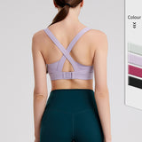Yoga tops, bra tops, U-neck, no wires, pads, 4 colors to choose from, no wires, high waist, breathable, quick drying, sweat absorbent, open back, super flattering, elegant, stylish, simple, slim, pretty, retro, S~XXXL 