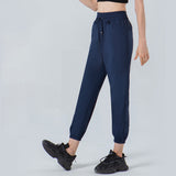 Yoga bottoms, 6 colors to choose from, high waist, drawstring, side pockets, breathable, quick drying, sweat wicking, hip lift, sports, simple, loose, feminine, stylish, roomy, S~XXL 
