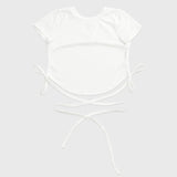 ヨガウェア トップス 半袖 背中開き へそ出し ヨガtシャツ 二の腕カバー カーブヘム バックリボン ショート丈 セクシー 全4色 スポーツ フィットネス ジム ランニング ピラティス  おしゃれ 可愛い 吸汗速乾 S-XL