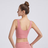 Yoga tops, bra tops, U-neck, 5 colors to choose from, switching, sports, fitness, breathable, quick-drying, sweat-absorbing, open back, super-busting, non-wired, padded, slim, slimming, sexy, very popular, cheap, feminine, S~XXL 