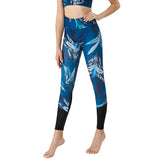 Leggings, Yoga Bottoms, Print, Hip Lift, Elastic, High Waist, Breathable, Quick Drying, Stomach Cover, Lightweight, Sweat Absorbent, Fitness, Sports, Running, Elastic, Ankle Length, 2 Colors Available, S-XL
