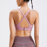 Yoga tops, bra tops, U-neck, 6 colors, breathable, with cups, buckle, no wires, back cross, open back, sweat absorbent, quick drying, super flattering, open back, slimming, beautiful, simple, sexy, very popular, Pilates, fitness, sports, running, S~XXL 