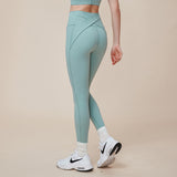 ヨガレギンス バッククロス 美脚 美尻 ヒップアップ 日焼け止め 着圧 桃尻 シームレス タイツ スポーツ フィットネス ピラティス ジム ストレッチ ハイウエスト 吸汗速乾 大きいサイズ 無地 全5色 足首丈 S-XL