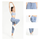 Yoga bottoms, 5 colors to choose from, high waist, drawstring, sports, quick drying, sweat wicking, breathable, side pockets, casual, stylish, unique design, daily, retro, loose fit, S~XL 
