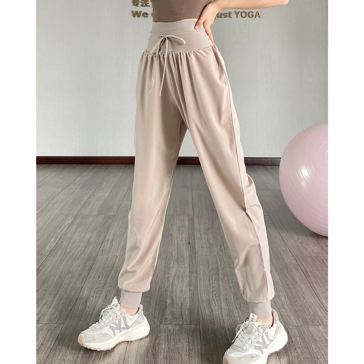 Yoga pants with elastic ankles clearance