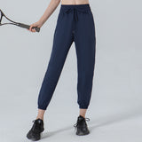 Yoga bottoms, 6 colors to choose from, high waist, drawstring, side pockets, breathable, quick drying, sweat wicking, hip lift, sports, simple, loose, feminine, stylish, roomy, S~XXL 