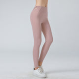 Leggings, high waist, shirred, elegant, feminine, yoga, sweat wicking, quick drying, side design, ribbon, stylish, cute, stretchy, solid color, 5 colors to choose from, hip lift, ankle length, S-XL
