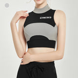 Yoga tops, bra tops, round neck, pads, 5 colors to choose from, color scheme, breathability, quick drying, sweat absorption, fitness, sports, super-flattering, slim, design, full of temperament, mature and cute, high-end, super cheap, stylish, S~XL 