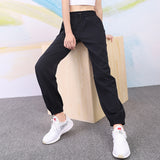 Yoga bottoms, 4 colors to choose from, high waist, breathable, quick drying, sweat absorbing, sports, drawstring, slimming, simple, casual, daily, loose, cute for adults, roomy, S~XL 