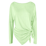 Yoga tops, long sleeves, round neck, 3 colors to choose from, breathable, quick drying, sweat absorbent, belly cover, fitness, sports, simple, casual, unique, loose, roomy, cheap, S~XL 