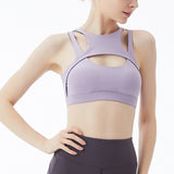 Yoga tops, bra tops, round neck, 6 colors to choose from, switching, pads, non-wired, open back, super-busting, sports, sweat-absorbent, quick-drying, breathable, slim, slimming, easy to match, sexy, stylish, retro, luxurious, S~XL