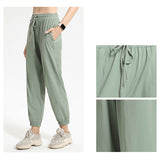 Yoga bottoms, 5 colors to choose from, high waist, drawstring, sports, quick drying, sweat wicking, breathable, side pockets, casual, stylish, unique design, daily, retro, loose fit, S~XL 