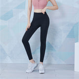 Yoga Bottoms Leggings 4 Colors to Choose From High Waist Breathable Quick Drying Sweat Absorbent Belly Cover Sports Elastic Waist Hip Lift Design Slimming Sexy Feminine S~XXL