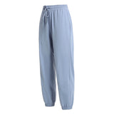 Yoga bottoms, 5 colors to choose from, high waist, drawstring, sports, quick drying, sweat wicking, breathable, side pockets, casual, stylish, unique design, daily, retro, loose fit, S~XL 