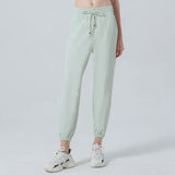 Yoga bottoms, 6 colors to choose from, high waist, drawstring, side pockets, breathable, quick drying, sweat wicking, hip lift, sports, simple, loose, feminine, stylish, roomy, S~XXL 