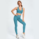 ブラトップ  レギンス ヨガセット ラウンドネック ノースリーブ プリント 無地 ハイウエスト  スリム   着痩せ S~L